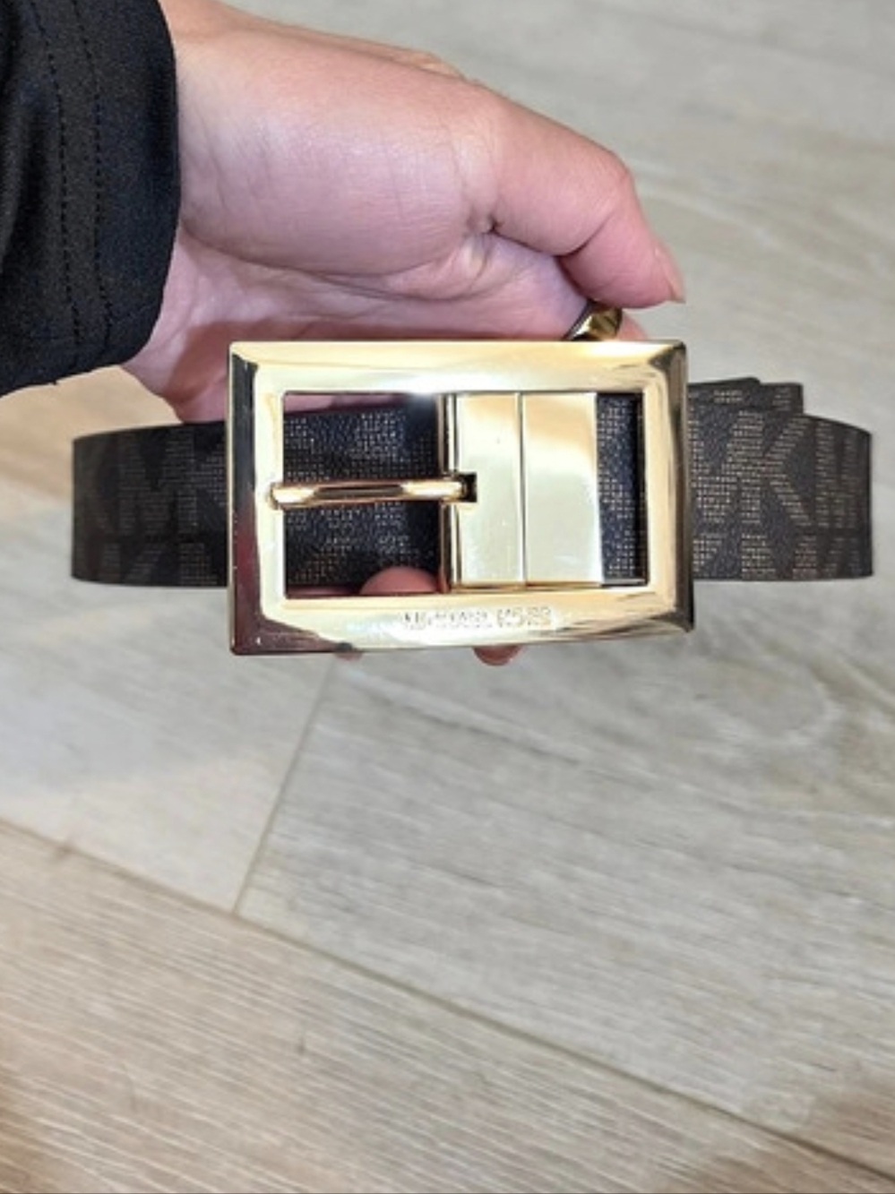 Michael Kors Reversible Signature Logo Belt Brown & White